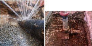 fire line water leaks